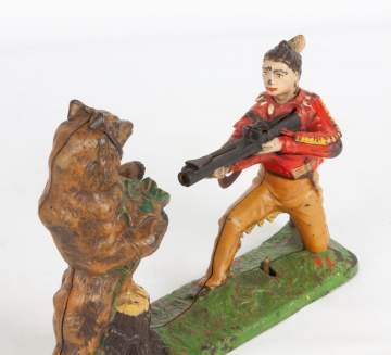 Mechanical Bank "Indian Shooting Bear"