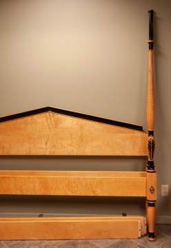 Student of Wendell Castle King Size Tiger Maple Bed