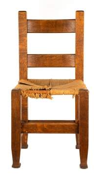 Attributed to Joseph McHugh Ladderback Sidechair.