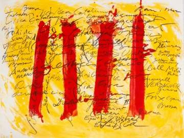 Antoni Tapies (Spanish, 1923-2012) [Untitled] From Suite Catalana.