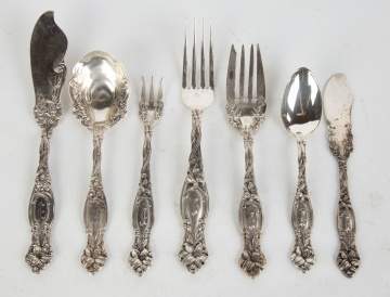 Whiting Sterling Flatware with 12 Tiffany  Teaspoons