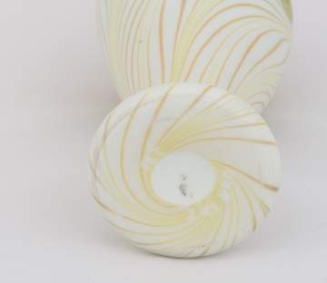 Steuben Aurene Peacock Feather Vase