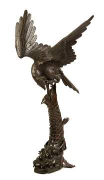 Japanese Bronze Eagle and Dragonfish
