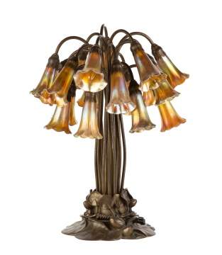 Fine Tiffany Studios, NY 18 Light Lily Lamp