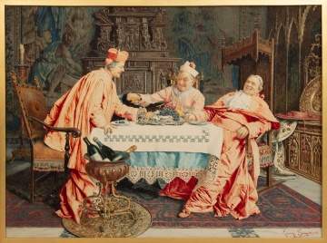 Giuseppe Signorini (Italian, 1857-1932) "The Toast of the New Year"