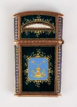 Gold and Enameled Souvenir Case