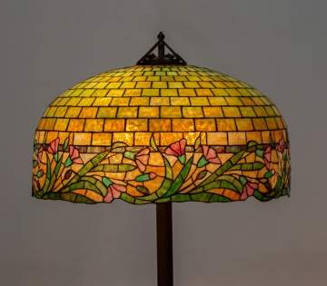 Handel Floral Leaded Floor Lamp