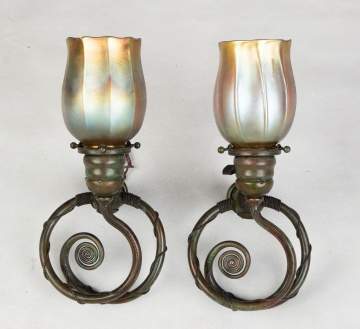 Tiffany Studios, NY Wall Sconces