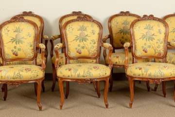 Ten French Louis XV Dining Chairs