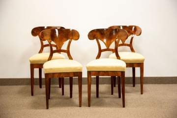 A Fine Set of Four Biedermeier Side Chairs