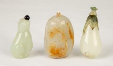 Chinese Carved Jade Snuff Bottles