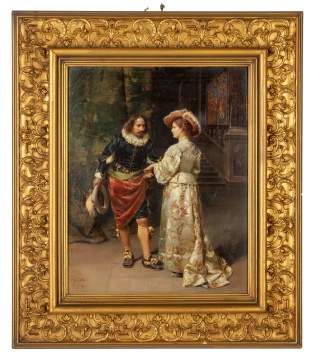 Cesare Auguste Detti (Italian, 1847-1914) Courting Scene