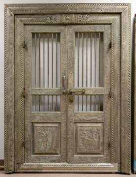 East Asian Silver and Teak Doors