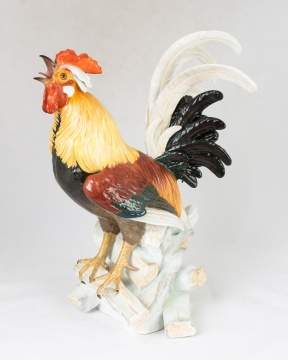 Large Meissen Porcelain Rooster