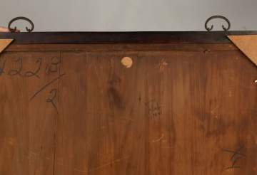 Pair of Chinese Reverse Painted Courtyard Scenes