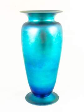 Steuben Blue Aurene Vase