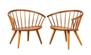 Pair of Yngve Ekström Arka Chairs