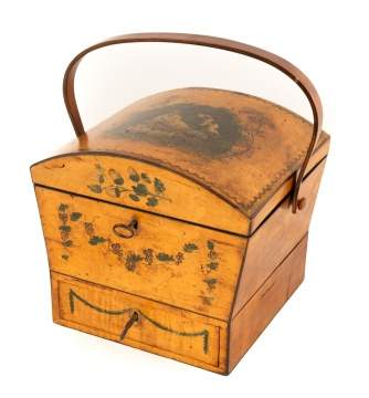 Fine Painted Sewing Caddy