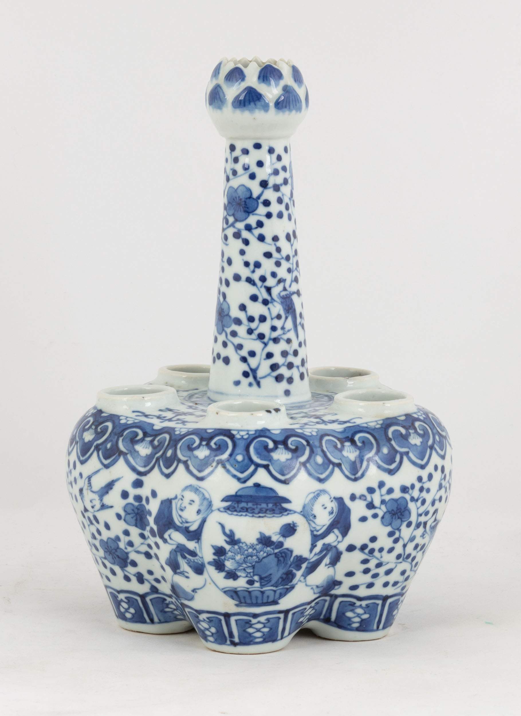 Chinese Blue & White Porcelain Bulb Vase Cottone Auctions