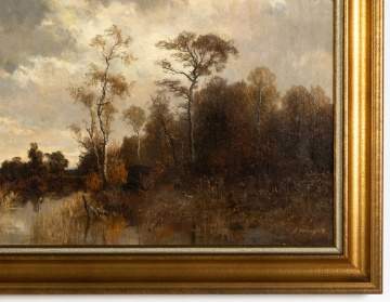 Josef Wenglein (German, 1845-1919) Isar River Scene