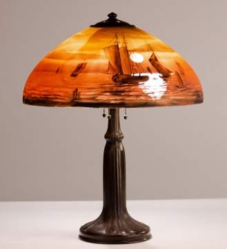 Handel Reverse Painted Sunset Table Lamp