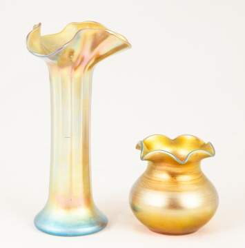 Steuben Aurene Vases