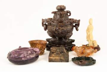 Chinese Carved Hardstone Items