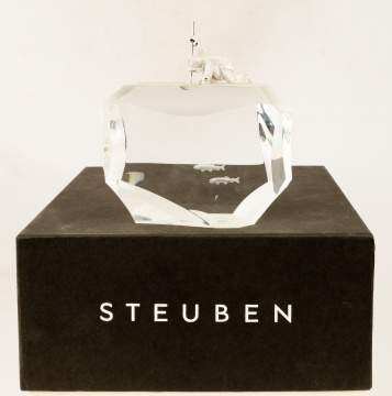 Steuben Crystal, "Arctic Fisherman"