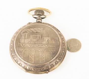 Large French Exhibition Pocket Watch