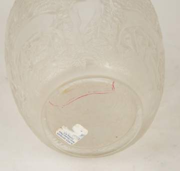 René Lalique (French, 1860 - 1945) Molded and Frosted Vase
