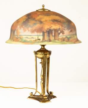 Reverse Painted Pairpoint Lamp