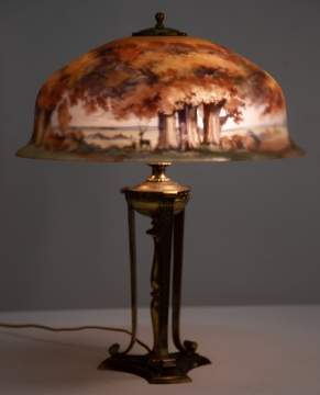 Reverse Painted Pairpoint Lamp
