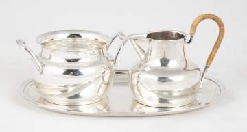 A. Michelsen Sterling Sugar, Creamer and Tray