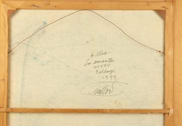 Alberto Ulloa (Dominican Republic, 1950-2011)  Collage on Canvas