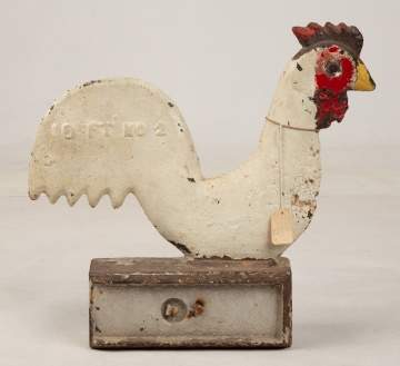 Hummer Cast Iron Rooster Windmill Weight