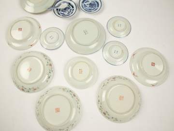 Group Chinese Porcelain Hand Painted Plates, etc.