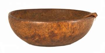 Burl Bowl with Butter Ladles