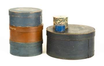 Group of Various Painted Pantry Boxes