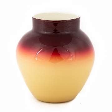 Plated Amberina Vase