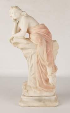 Alabaster Sculpture of Robed Lady