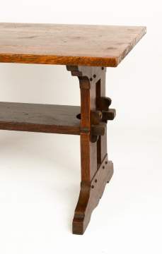 Gustav Stickley Oak Trestle Table