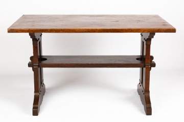 Gustav Stickley Oak Trestle Table