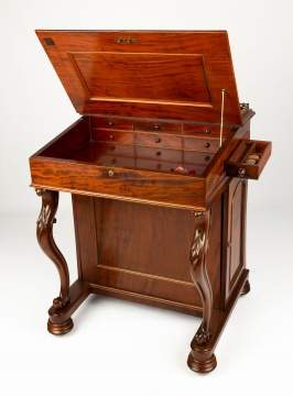 Carved Mahogany Davenport Desk
