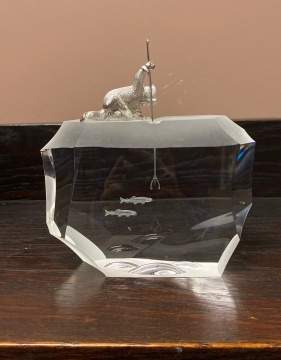 Steuben Crystal, "Arctic Fisherman"