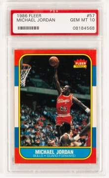 1986 Fleer Michael Jordan #57 PSA Gem Mint 10