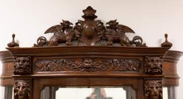 Exceptional American Oak China Cabinet