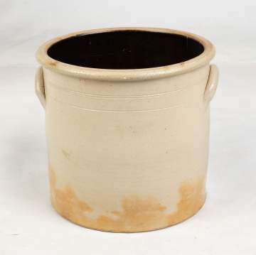 T. Harrington 5 Gallon Stoneware Star face Crock