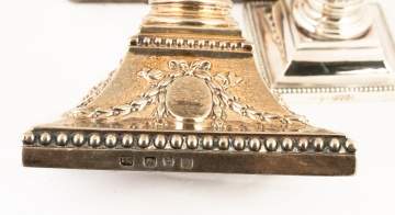 Two Pair of Sterling Silver Candlesticks