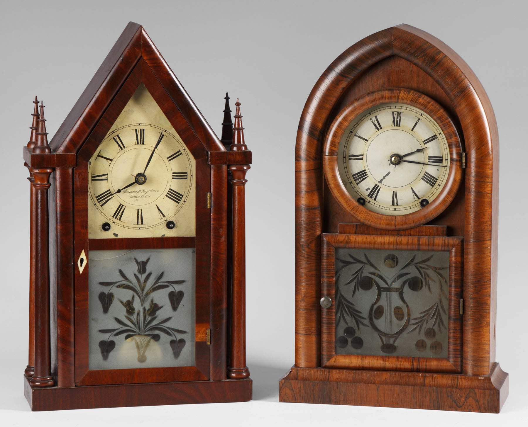 2 Brewster and Ingraham Shelf Clocks Cottone Auctions