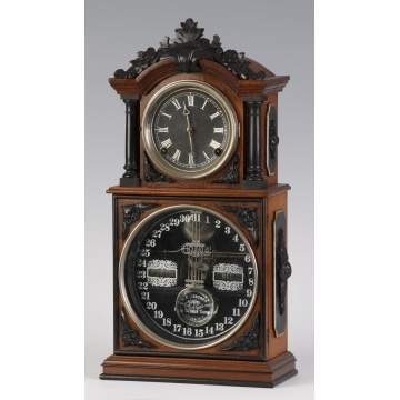 Ithaca #3 1/2 Calendar Parlor Clock